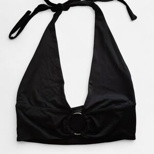 SHEIN Black Halter Crop Top